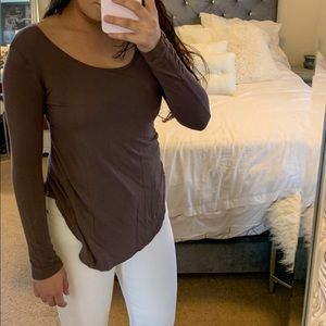 Long sleeve brown shirt